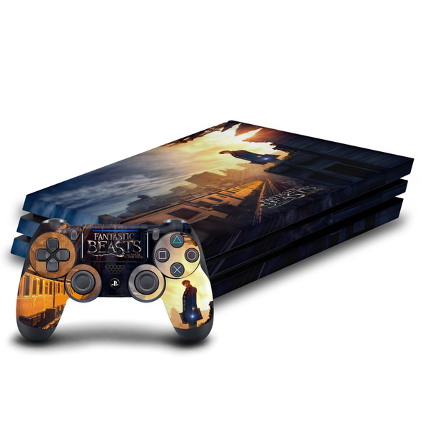Fantastic Beasts And Where To Find Them Key Art And Beasts Poster Vinyl Sticker Skin Decal Cover for Sony PS4 Pro Bundle