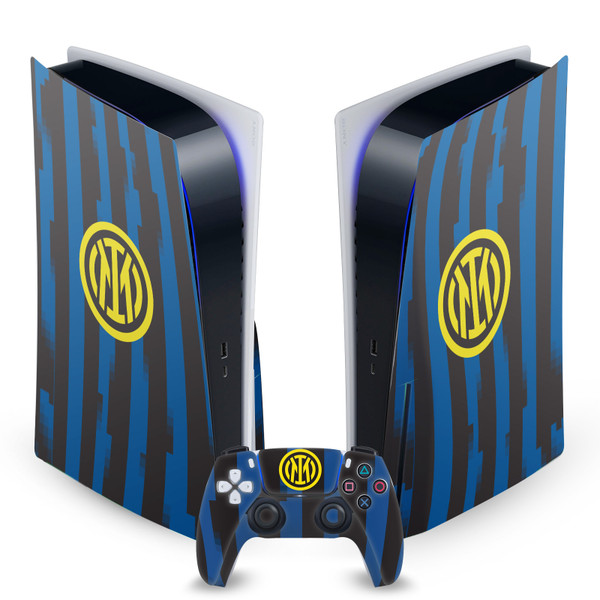 Fc Internazionale Milano 2023/24 Crest Kit Home Vinyl Sticker Skin Decal Cover for Sony PS5 Disc Edition Bundle