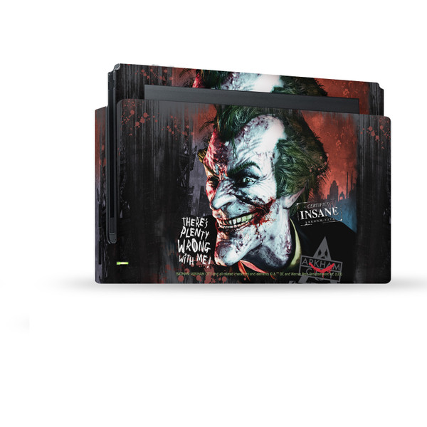 Batman Arkham City Graphics Joker Wrong With Me Vinyl Sticker Skin Decal Cover for Nintendo Switch Console & Dock