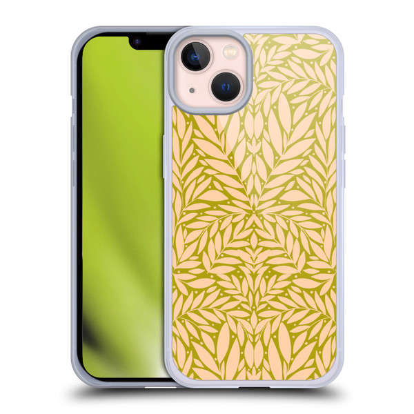 Gabriela Thomeu Floral Vintage Leaves Soft Gel Case for Apple iPhone 13