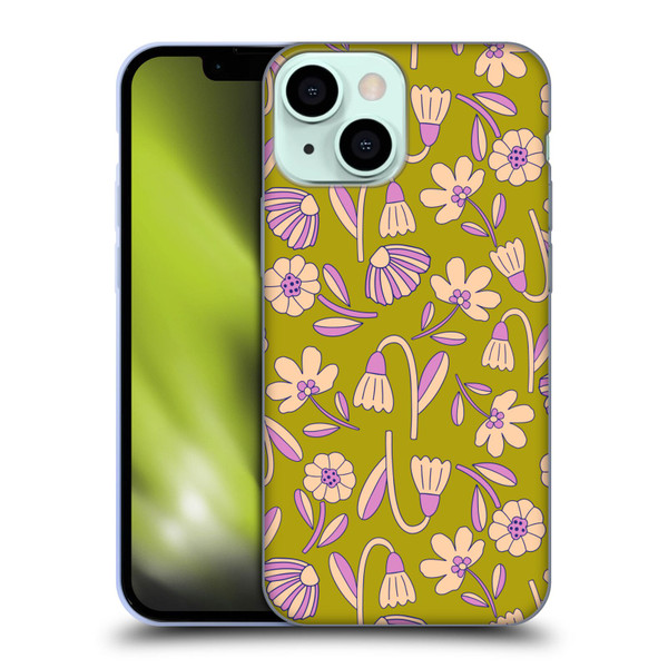 Gabriela Thomeu Floral Art Deco Soft Gel Case for Apple iPhone 13 Mini