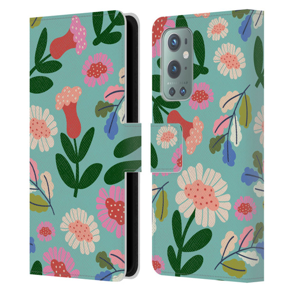 Gabriela Thomeu Floral Super Bloom Leather Book Wallet Case Cover For OnePlus 9