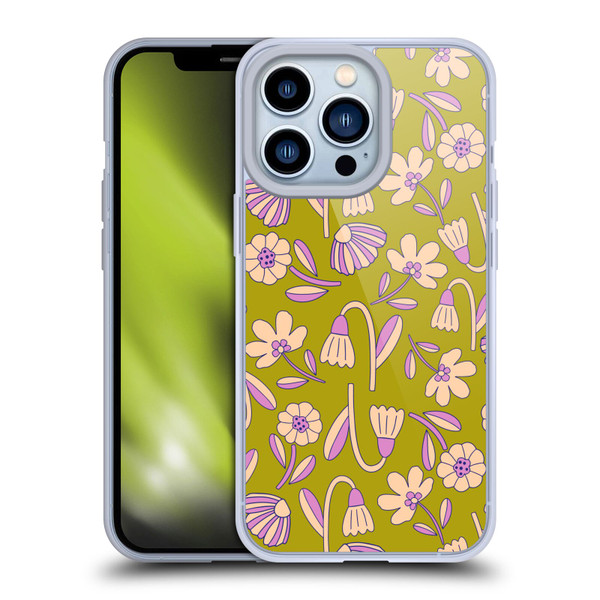 Gabriela Thomeu Floral Art Deco Soft Gel Case for Apple iPhone 13 Pro