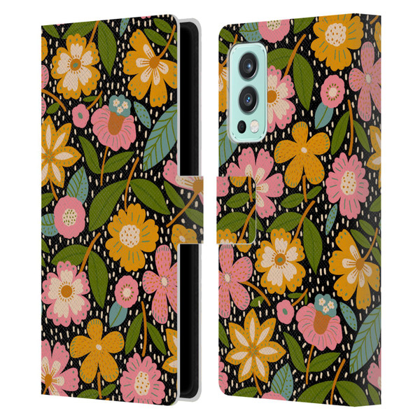 Gabriela Thomeu Floral Floral Jungle Leather Book Wallet Case Cover For OnePlus Nord 2 5G