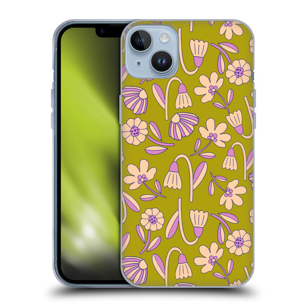 Gabriela Thomeu Floral Art Deco Soft Gel Case for Apple iPhone 14 Plus