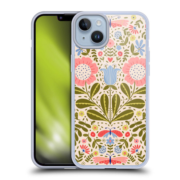 Gabriela Thomeu Floral Blooms & Butterflies Soft Gel Case for Apple iPhone 14 Plus