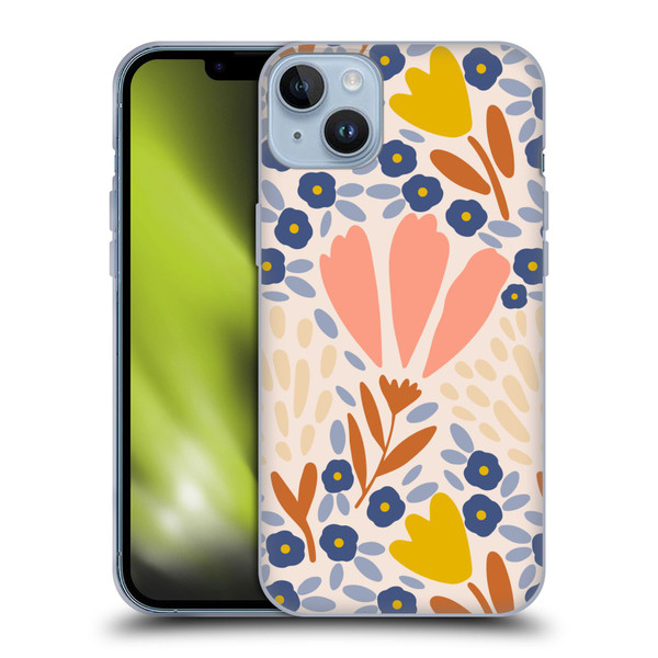 Gabriela Thomeu Floral Spring Flower Field Soft Gel Case for Apple iPhone 14 Plus