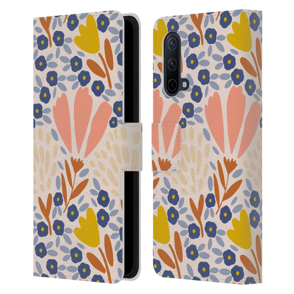 Gabriela Thomeu Floral Spring Flower Field Leather Book Wallet Case Cover For OnePlus Nord CE 5G
