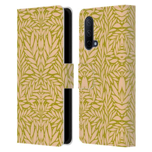 Gabriela Thomeu Floral Vintage Leaves Leather Book Wallet Case Cover For OnePlus Nord CE 5G