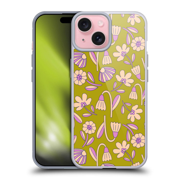 Gabriela Thomeu Floral Art Deco Soft Gel Case for Apple iPhone 15