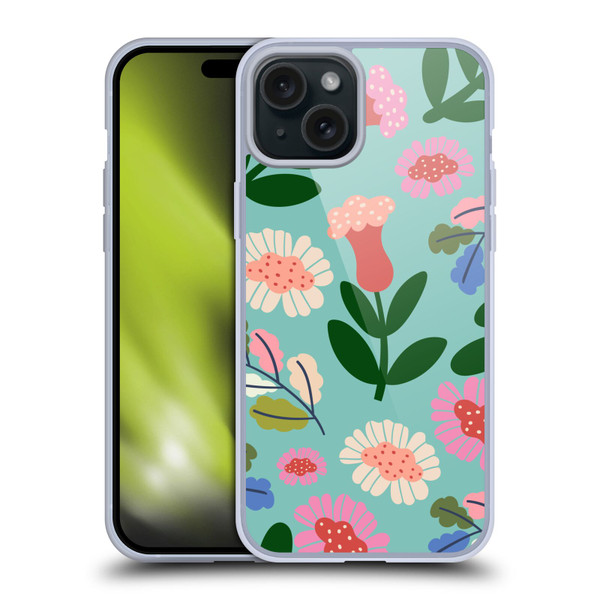 Gabriela Thomeu Floral Super Bloom Soft Gel Case for Apple iPhone 15 Plus