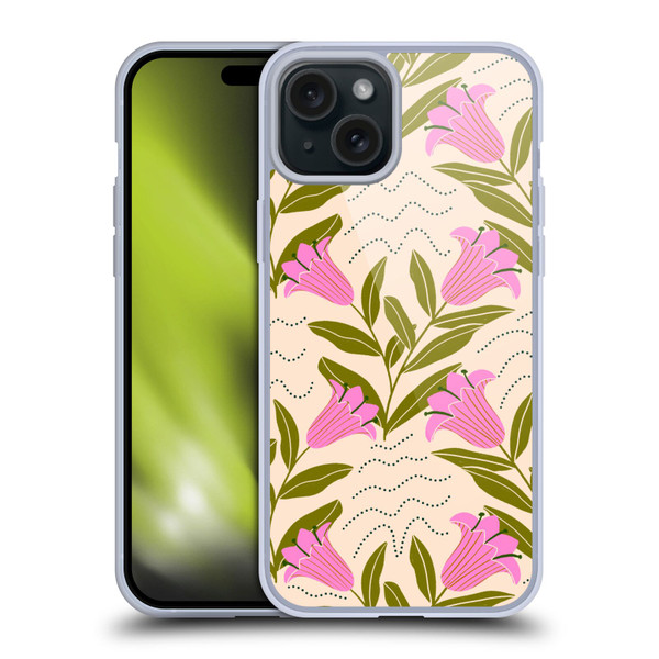 Gabriela Thomeu Floral Tulip Soft Gel Case for Apple iPhone 15 Plus