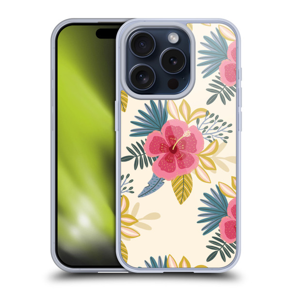 Gabriela Thomeu Floral Tropical Soft Gel Case for Apple iPhone 15 Pro
