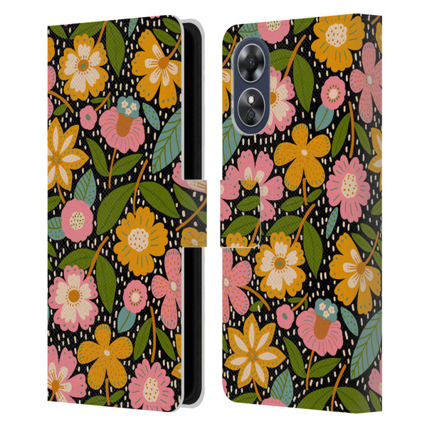 Gabriela Thomeu Floral Floral Jungle Leather Book Wallet Case Cover For OPPO A17