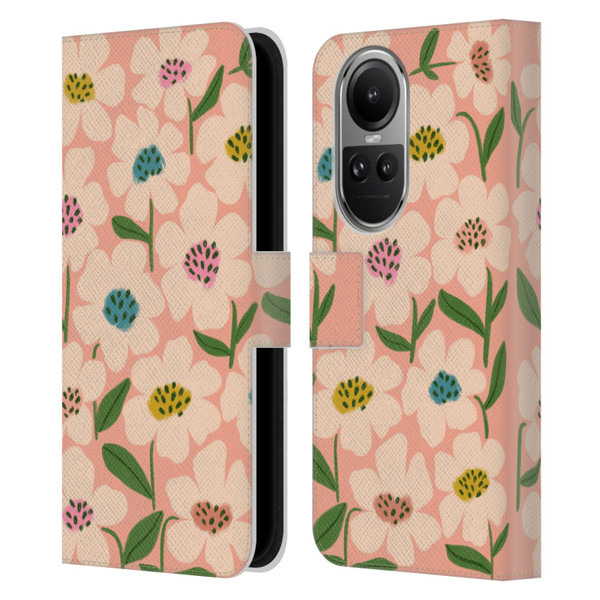 Gabriela Thomeu Floral Blossom Leather Book Wallet Case Cover For OPPO Reno10 5G / Reno10 Pro 5G