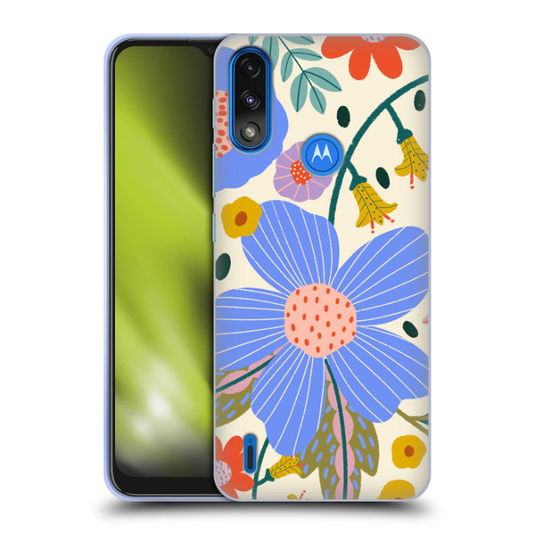 Gabriela Thomeu Floral Pure Joy - Colorful Floral Soft Gel Case for Motorola Moto E7 Power / Moto E7i Power