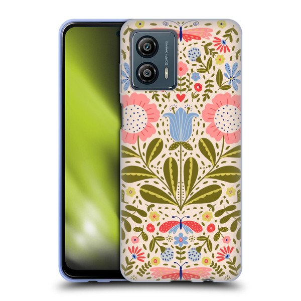Gabriela Thomeu Floral Blooms & Butterflies Soft Gel Case for Motorola Moto G53 5G