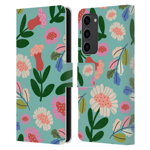 Gabriela Thomeu Floral Super Bloom Leather Book Wallet Case Cover For Samsung Galaxy S23+ 5G