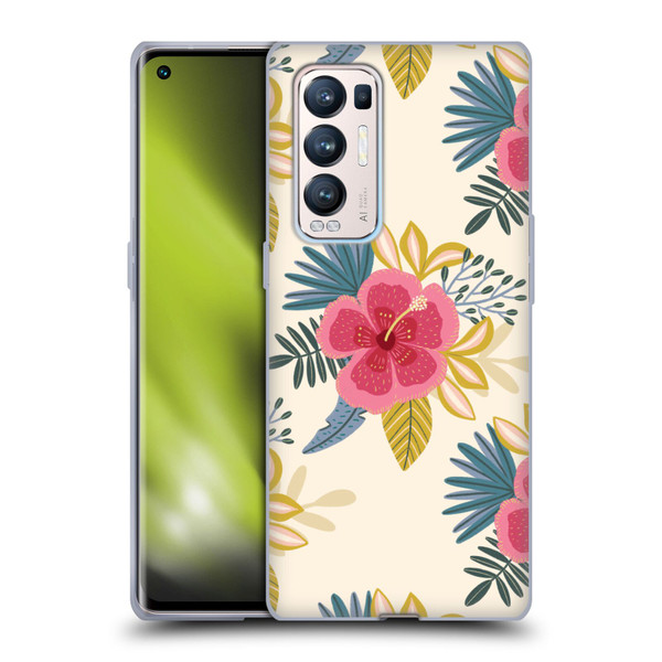 Gabriela Thomeu Floral Tropical Soft Gel Case for OPPO Find X3 Neo / Reno5 Pro+ 5G