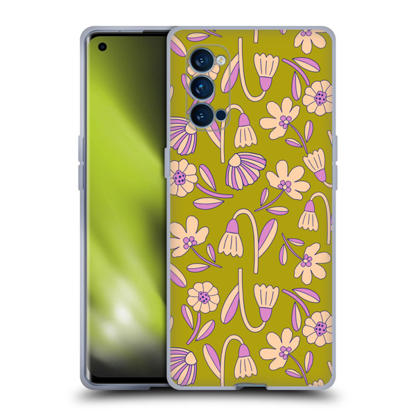 Gabriela Thomeu Floral Art Deco Soft Gel Case for OPPO Reno 4 Pro 5G