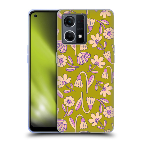 Gabriela Thomeu Floral Art Deco Soft Gel Case for OPPO Reno8 4G
