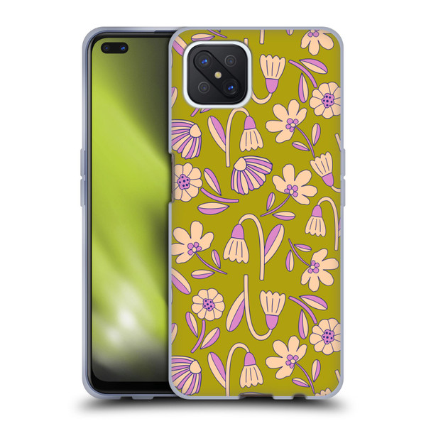 Gabriela Thomeu Floral Art Deco Soft Gel Case for OPPO Reno4 Z 5G