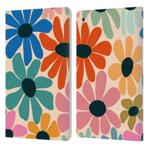Gabriela Thomeu Retro Fun Floral Rainbow Color Leather Book Wallet Case Cover For Apple iPad mini 4