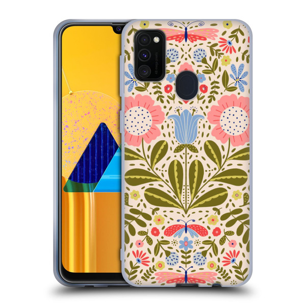 Gabriela Thomeu Floral Blooms & Butterflies Soft Gel Case for Samsung Galaxy M30s (2019)/M21 (2020)