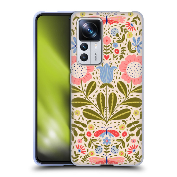 Gabriela Thomeu Floral Blooms & Butterflies Soft Gel Case for Xiaomi 12T Pro