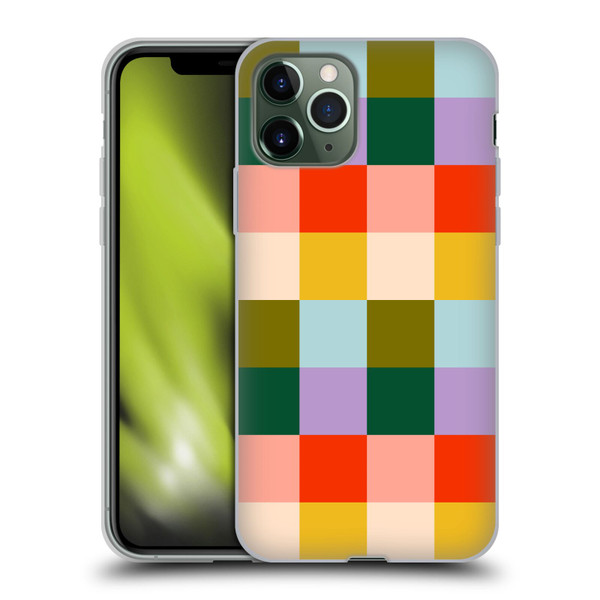 Gabriela Thomeu Retro Checkered Rainbow Vibe Soft Gel Case for Apple iPhone 11 Pro