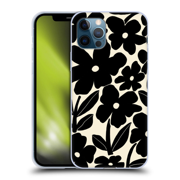 Gabriela Thomeu Retro Black And White Groovy Soft Gel Case for Apple iPhone 12 / iPhone 12 Pro