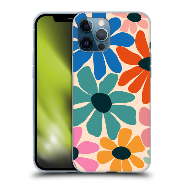 Gabriela Thomeu Retro Fun Floral Rainbow Color Soft Gel Case for Apple iPhone 12 Pro Max