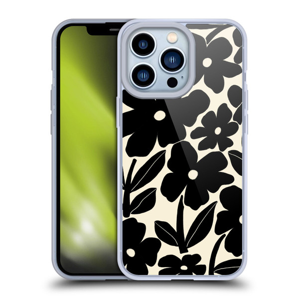 Gabriela Thomeu Retro Black And White Groovy Soft Gel Case for Apple iPhone 13 Pro