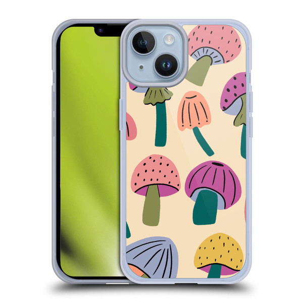 Gabriela Thomeu Retro Magic Mushroom Soft Gel Case for Apple iPhone 14