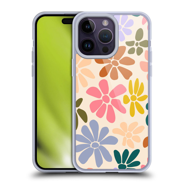 Gabriela Thomeu Retro Rainbow Color Floral Soft Gel Case for Apple iPhone 14 Pro Max