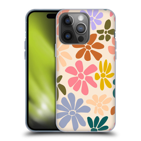 Gabriela Thomeu Retro Rainbow Color Floral Soft Gel Case for Apple iPhone 14 Pro