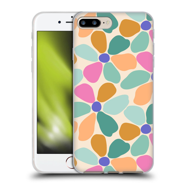Gabriela Thomeu Retro Colorful Flowers Soft Gel Case for Apple iPhone 7 Plus / iPhone 8 Plus