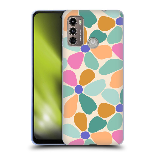 Gabriela Thomeu Retro Colorful Flowers Soft Gel Case for Motorola Moto G60 / Moto G40 Fusion