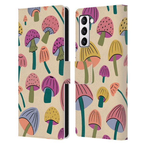 Gabriela Thomeu Retro Magic Mushroom Leather Book Wallet Case Cover For Samsung Galaxy S21+ 5G