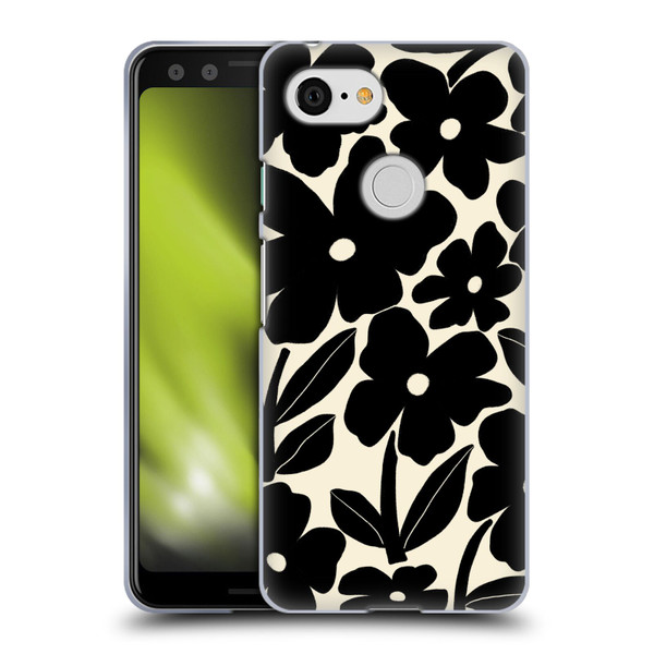 Gabriela Thomeu Retro Black And White Groovy Soft Gel Case for Google Pixel 3