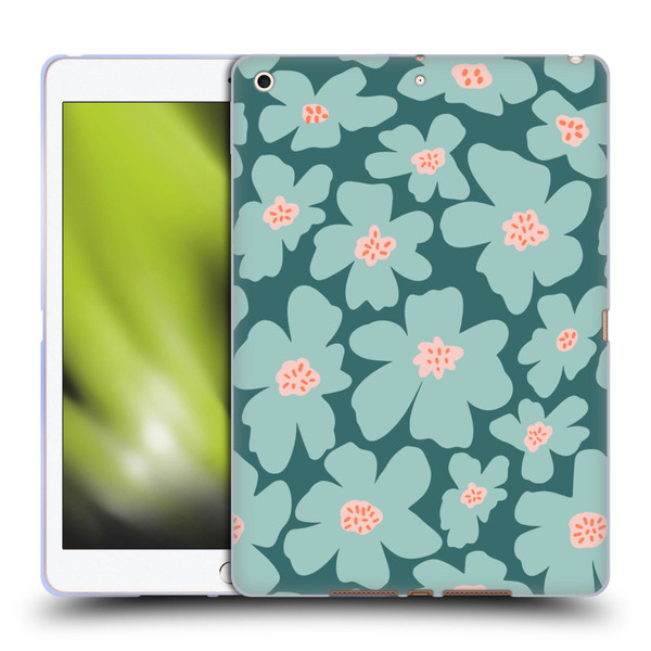 Gabriela Thomeu Retro Daisy Green Soft Gel Case for Apple iPad 10.2 2019/2020/2021