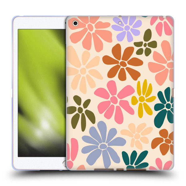 Gabriela Thomeu Retro Rainbow Color Floral Soft Gel Case for Apple iPad 10.2 2019/2020/2021