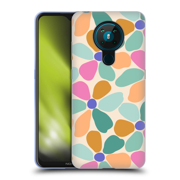 Gabriela Thomeu Retro Colorful Flowers Soft Gel Case for Nokia 5.3