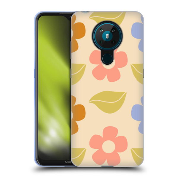 Gabriela Thomeu Retro Flower Vibe Vintage Pattern Soft Gel Case for Nokia 5.3