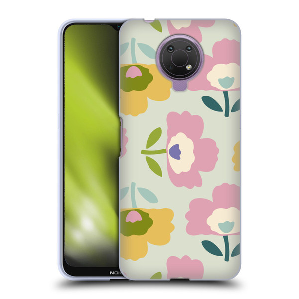 Gabriela Thomeu Retro Scandinavian Floral Soft Gel Case for Nokia G10