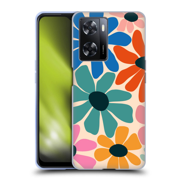 Gabriela Thomeu Retro Fun Floral Rainbow Color Soft Gel Case for OPPO A57s