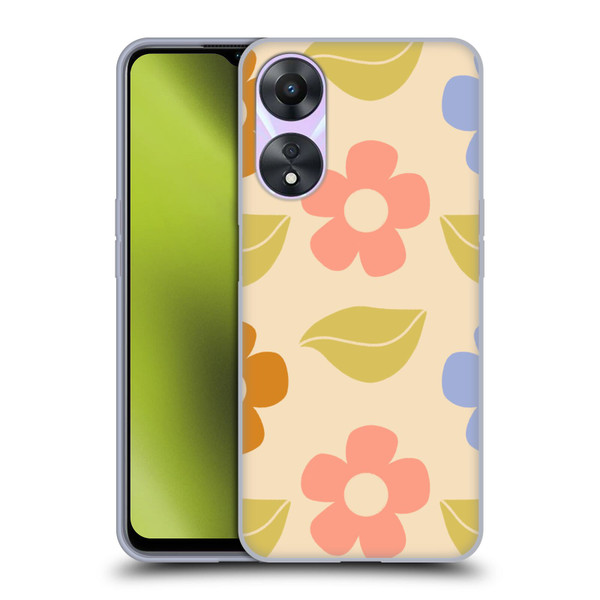 Gabriela Thomeu Retro Flower Vibe Vintage Pattern Soft Gel Case for OPPO A78 4G