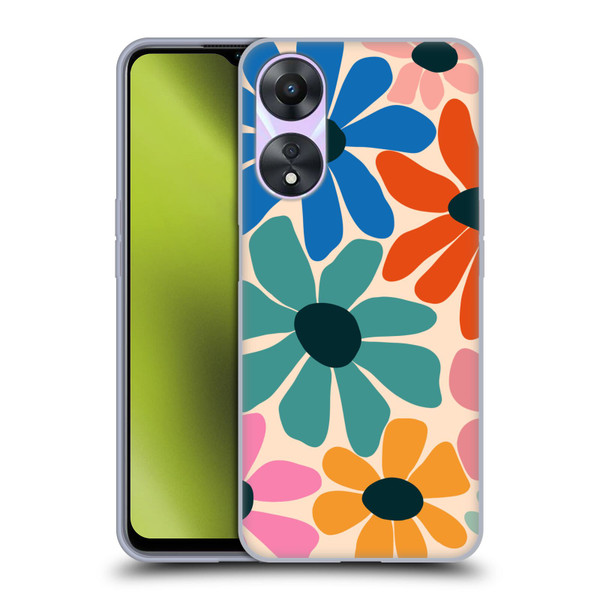 Gabriela Thomeu Retro Fun Floral Rainbow Color Soft Gel Case for OPPO A78 4G