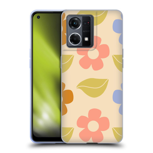 Gabriela Thomeu Retro Flower Vibe Vintage Pattern Soft Gel Case for OPPO Reno8 4G