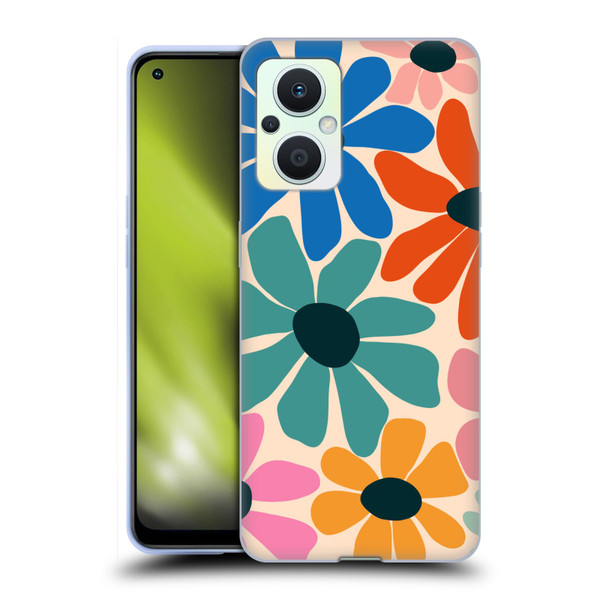 Gabriela Thomeu Retro Fun Floral Rainbow Color Soft Gel Case for OPPO Reno8 Lite